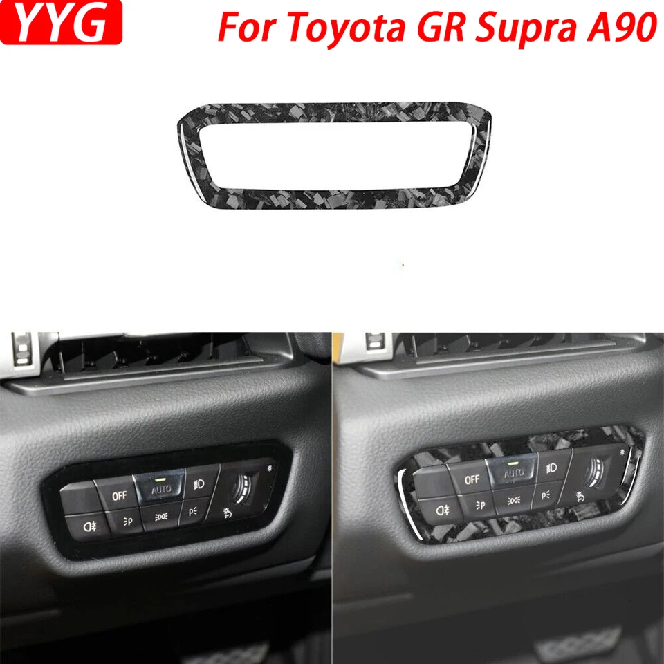 Pre Toyota Gr supra A90 2020-2023 Kované nálepka na výpočet Svietiteľa Svietiteľa uhlíkového vlákna