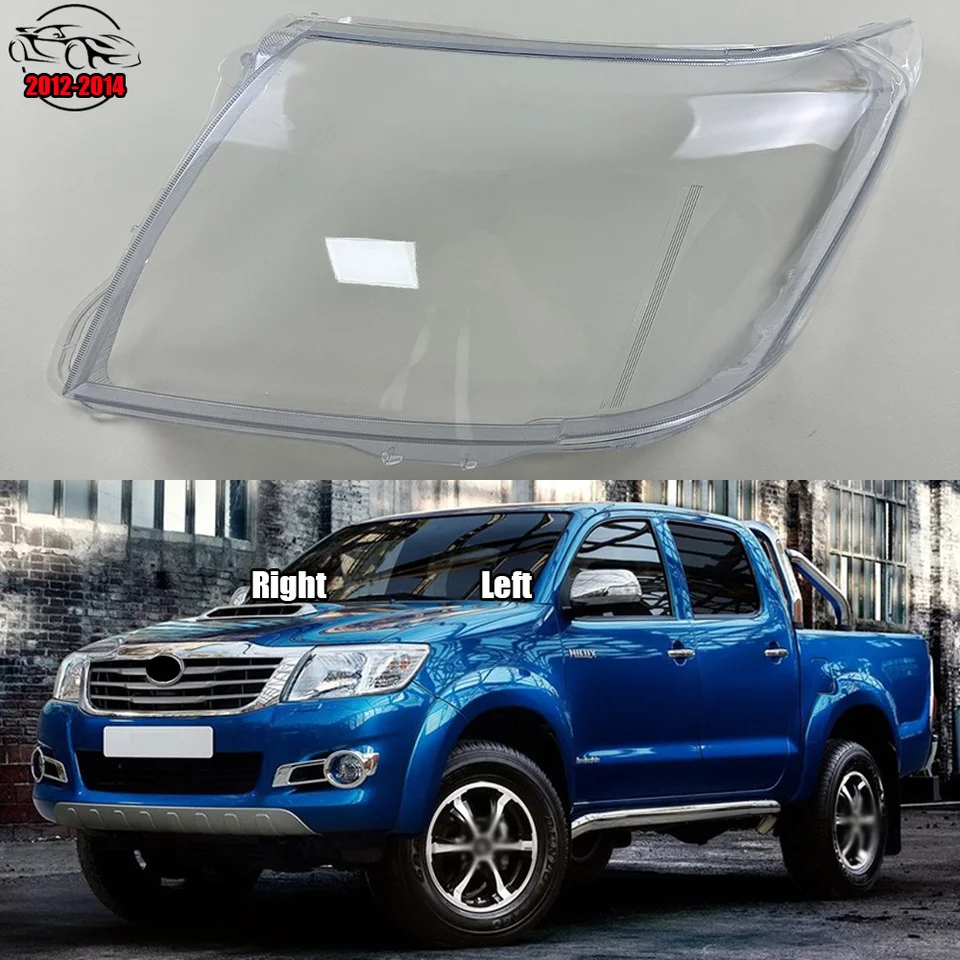 Pre Toyota Hilux 2012-2014 Objektív predného svetlometového krytu automatického škrupiny svetlometový lampa sklenená sklenená lampa svetlo svetla Light Svetelného krytu