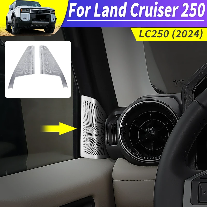 Pre Toyota Land Cruiser 250 2024 Dvere automobilov Triangle Decoration Cover Cover LC250 Interiér modernizované doplnky Modifikácia Modifikácia