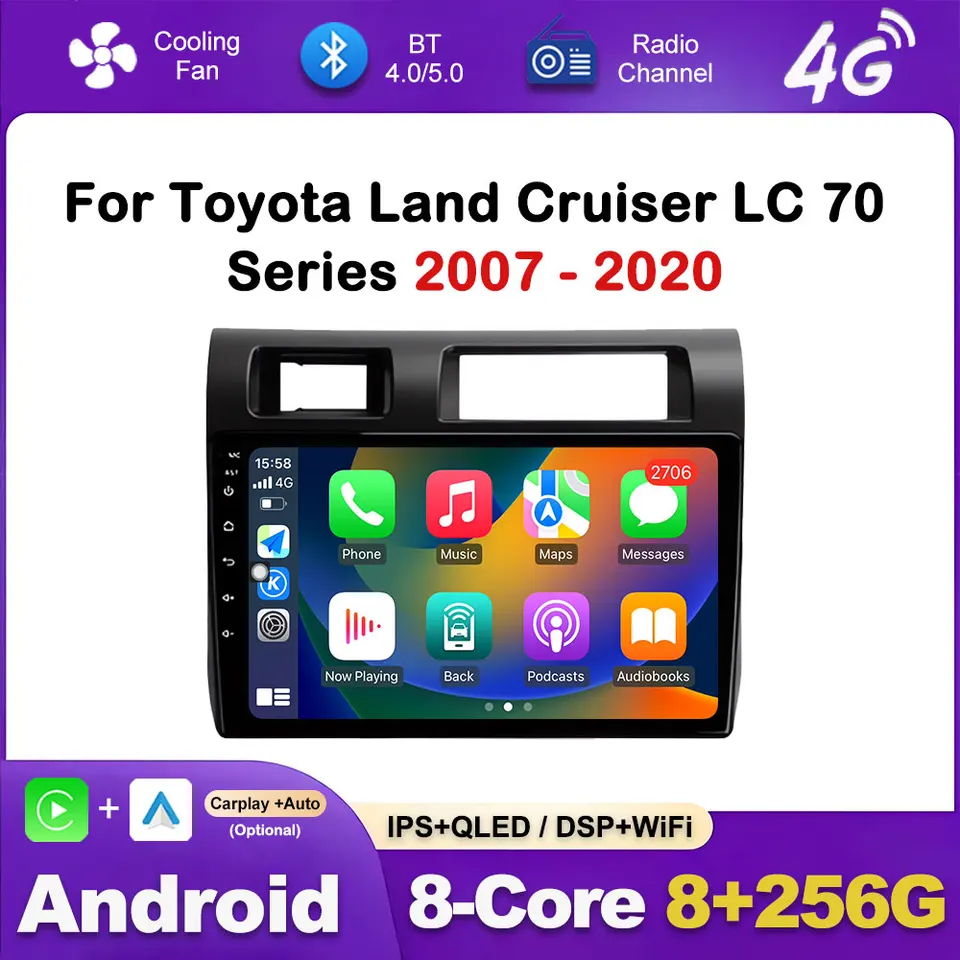 pre Toyota Land Cruiser LC 70 Series 2007 - 2020 Android Autoradio GPS Navi Multimedia video prehrávač 4G Hlavná jednotka DSP Stereo