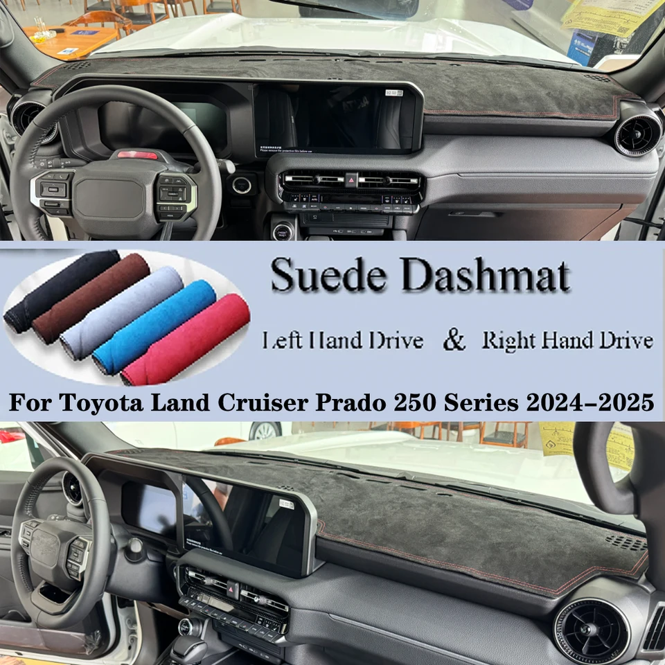 Pre Toyota Land Cruiser Prado 250 Series 2024 2025 Suede Dashmat Dash Mat Cover Dashboard Dashboard Pad Carpet Styling Príslušenstvo