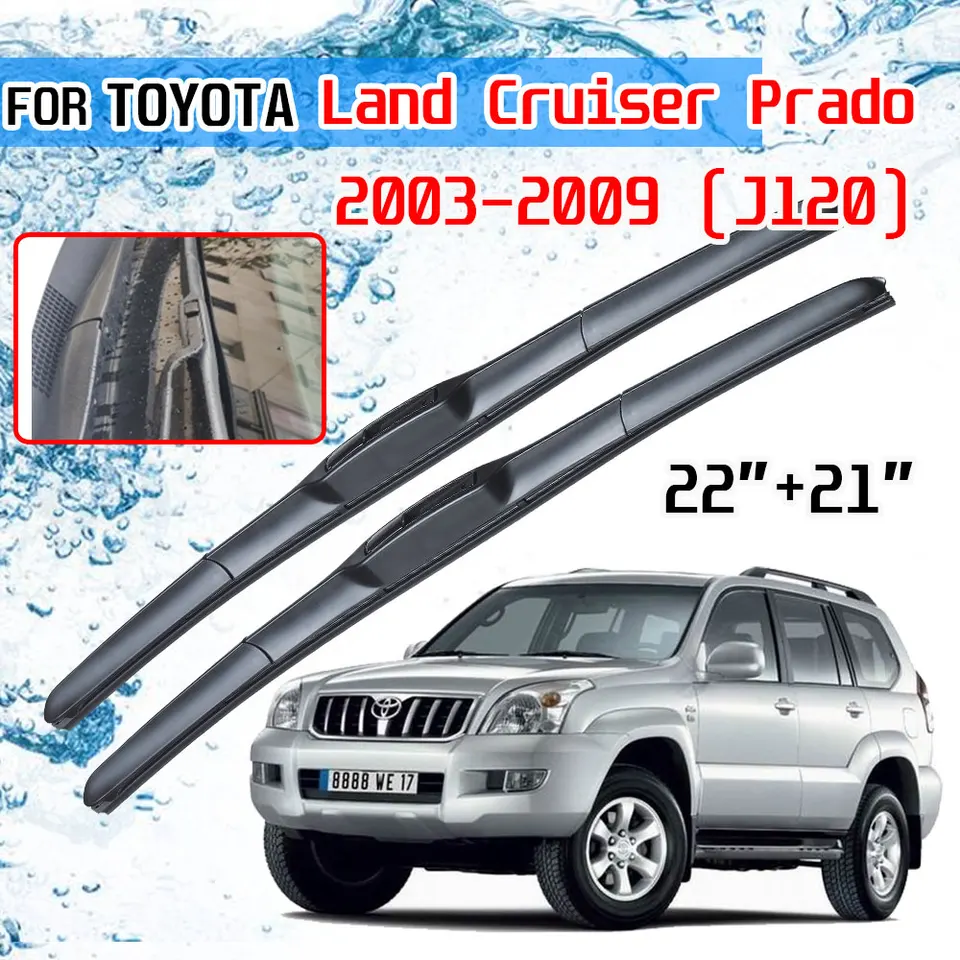Pre Toyota Land Cruiser Prado J120 120 2003 ~ 2009 Príslušenstvo predné čelné sklo Wiper Blade Brushes Wipers for CAR 2004 2005 2008