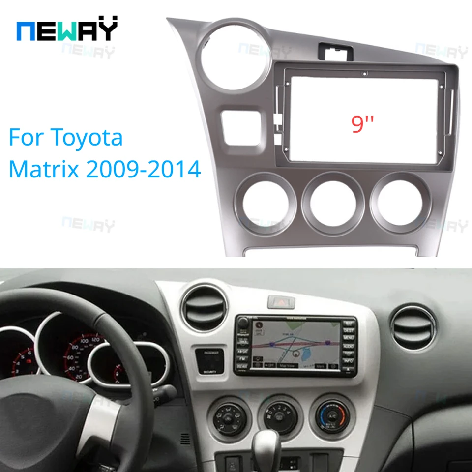 Pre Toyota Matrix 2009-2014 (9inch) Car Radio Fascias GPS MP5 Android Stereo Player Head Unit Panel Dash Dash Rám Trim súprav