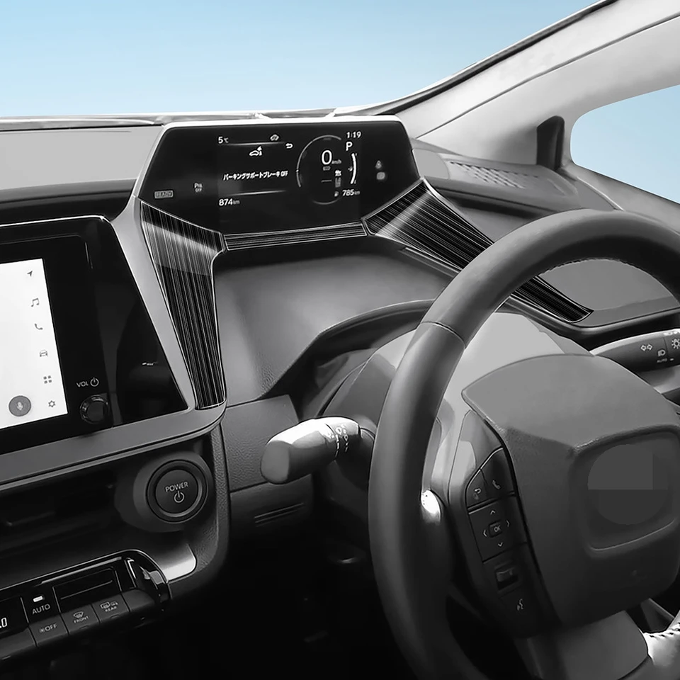 Pre Toyota Prius 60 Series 2024 2023 Dashboard Panel Flitre Dekorácie Prístroj Automatické 3D príslušenstvo automobilu z nehrdzavejúcej ocele