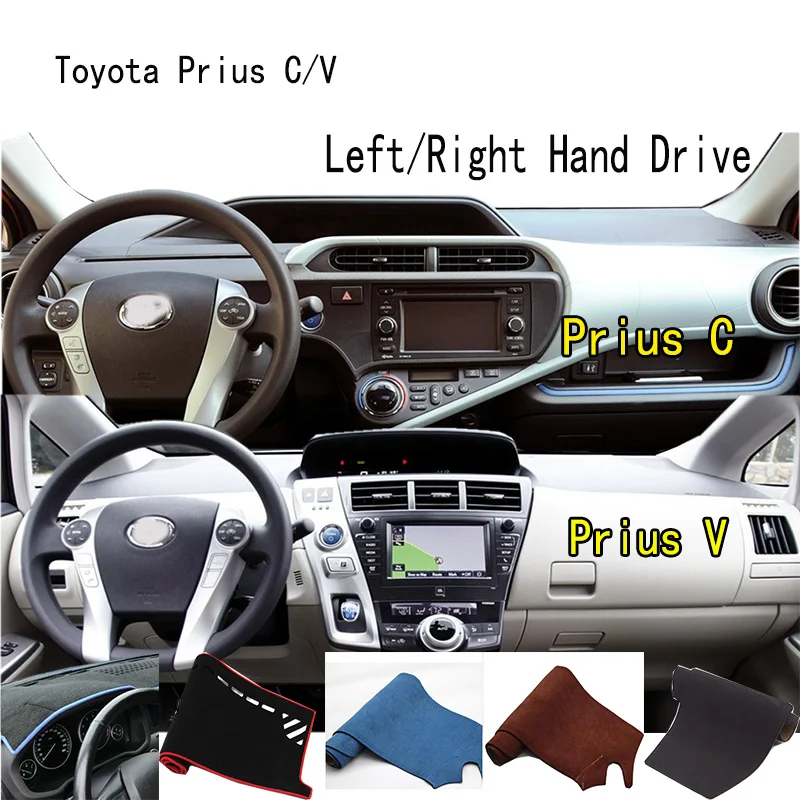 Pre Toyota Prius C 2011-2019 Príslušenstvo Dashboard Cover Dash doska Dash Mat Dashmat Ochranná podložka