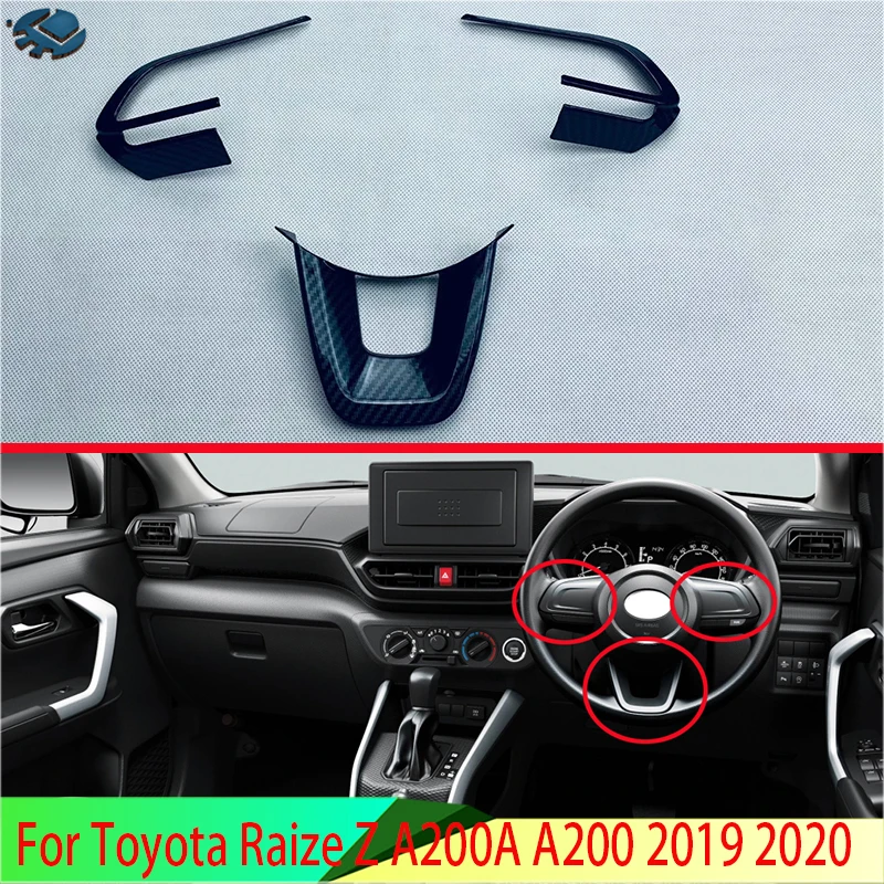 Pre Toyota Raize Z A200A A200 2019 2020 Kryt zubného panela na volant Panel Cover Cover Obytok rámu Zasadenie Vložky Ozduky