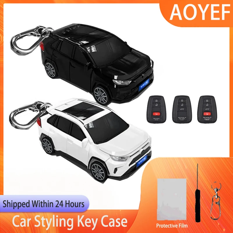 Pre Toyota Rav4 Car Model Kľúčový puzdro pre Toyota Camry Corolla Crown Highlander Chr Prius Prado Land Cruiser 200 LC200 Kľúčový kryt