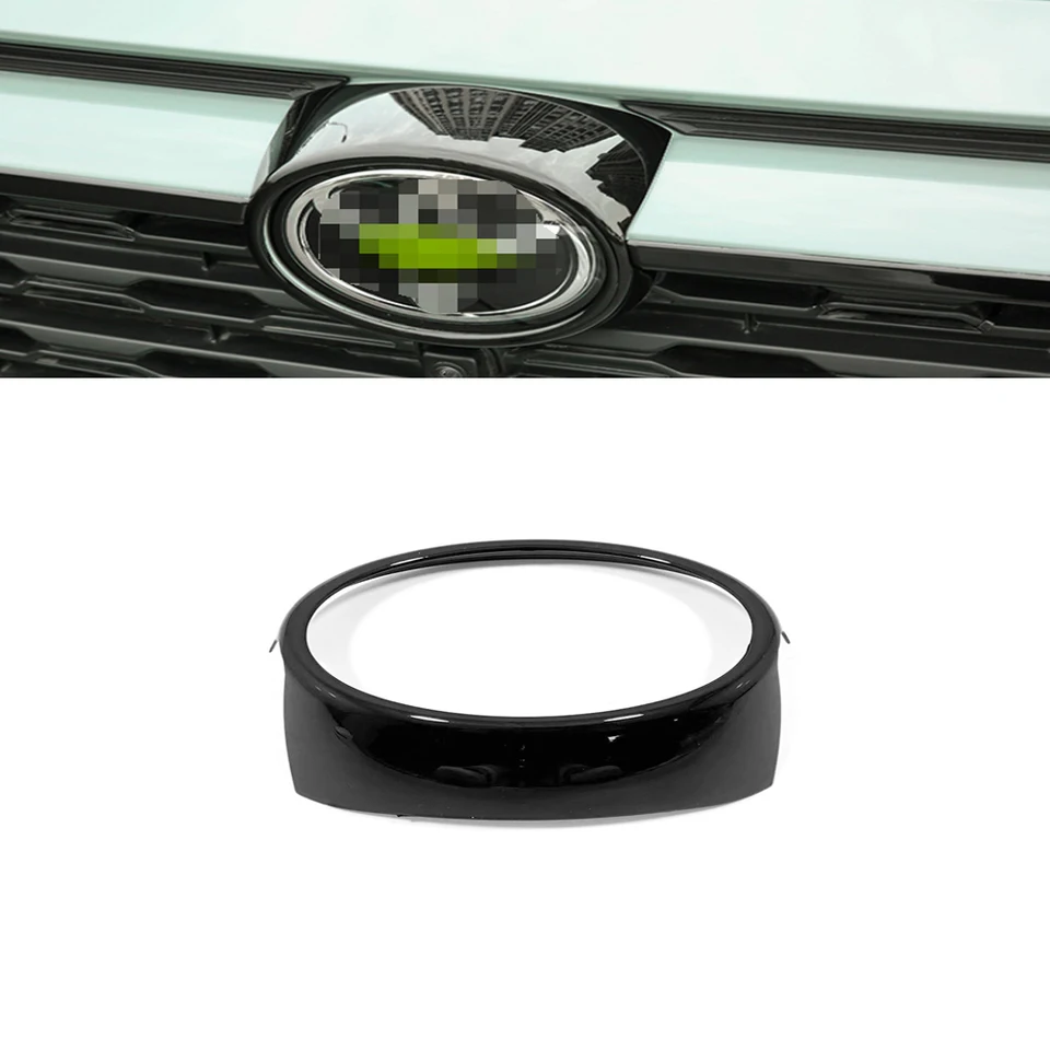 Pre Toyota Rav4 RAV 4 2019-2021 2022 2023 ABS Čierny farebný predný stred grilu logo logo nárazník Rám