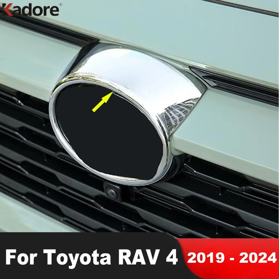 Pre Toyota Rav4 Rav 4 Limited/LE/XLE/Hybrid 2019-2023 2024 Predná mriežka automobilu GRILL Logo Rám Známka obal