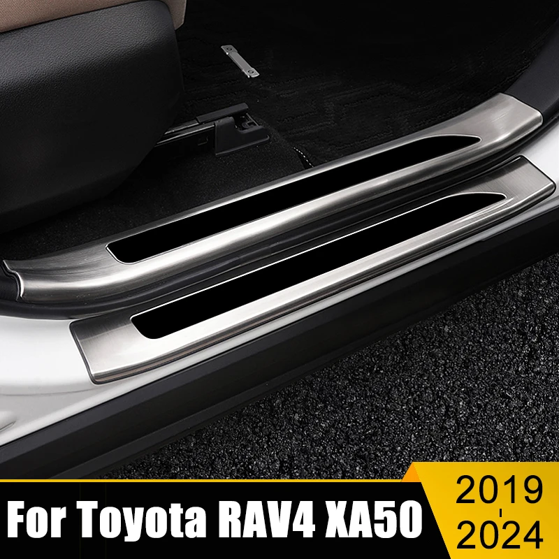 Pre Toyota Rav4 Rav 4 XA50 2019 2020 2021 2022 2023 2024 Nerezová oceľ Dvere Sill Sill Plaff Welk Pedals TRIMS TRIMS