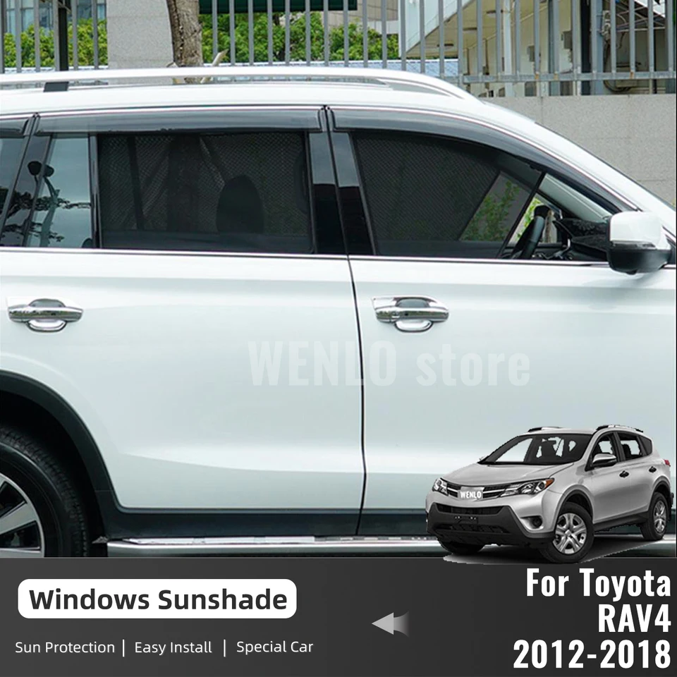Pre Toyota RAV4 XA40 2012-2018 Magnetické auto Sunshade Shield predné čelné sklo rámca Zadné bočné okno Slnko Rav 4 Rav 4