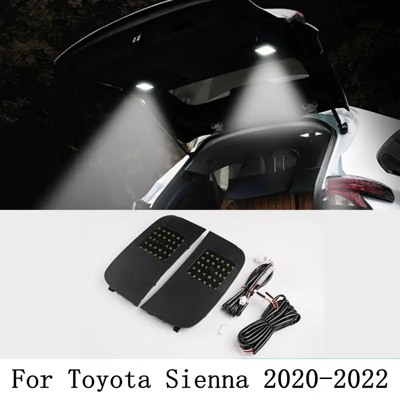 Pre Toyota Sienna 2020-2022 Tailgate Dodatočné ľahké LED LED LED LIGHT INDORONÁ ATMOSPELÁCIE SVETLÉ Auto Čítanie ľahkých automobilov
