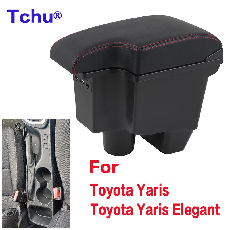 Pre toyota Yaris lakťová skrinka na dodatok pre krabicu pre toyota gr yaris lakťová lakťová lakťová lakťová lakťová lakťová lakťová kratka Yaris Elegantný úložný obsah zatiahnuteľné USB Carsories