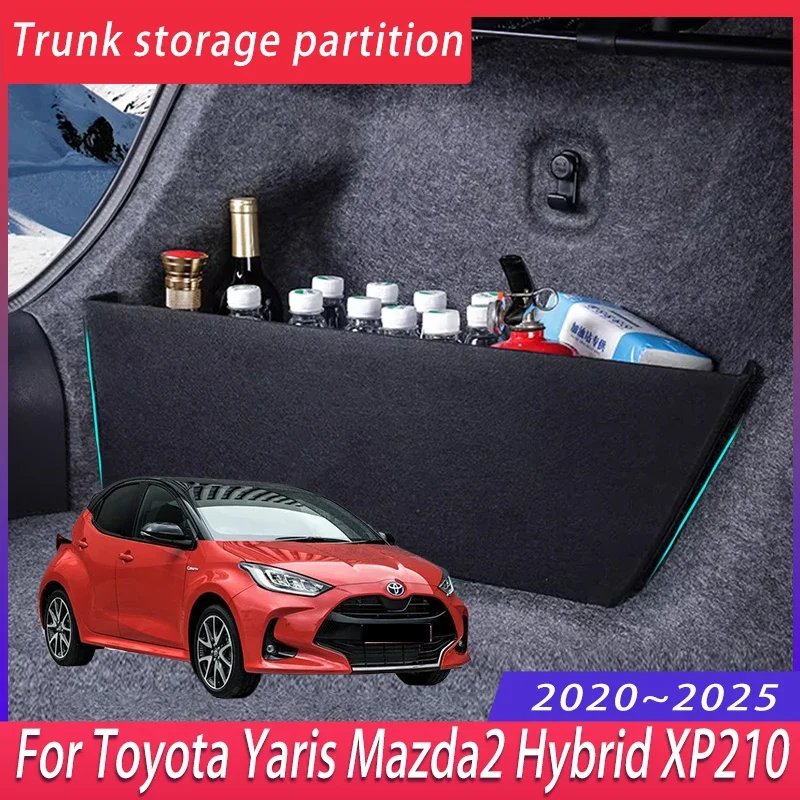 Pre Toyota Yaris Mazda2 Hybrid XP210 2020 ~ 2025 Automobilový úložný priestor Multifunkčné úložné skrinka Auto interiérové ​​príslušenstvo