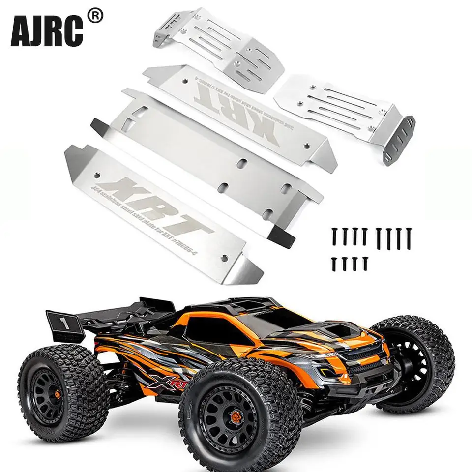 Pre Traxxas 1/6 XRT 78086-4 Predná zadná nápravná štít Armor Armor Chassis Armored Cominless Ocel Proti-Collision Ochranná doska