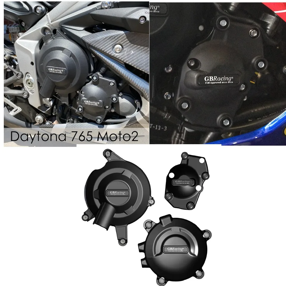 Pre Triumph Daytona Moto2 765 2019-2020 Ochranné kryt krytu motora Ochrana sada Síd