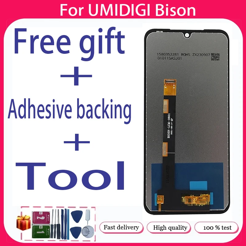 Pre Umidigi Bison Bison Pro Bison 2021 Bison 2022+ LCD displej+ dotyková obrazovka+ bezplatná podložka lepidla+ nástroj