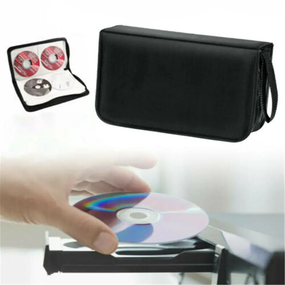 Pre VCD DVD CD 80 Ruckve Conor Vetre Bind Storage Case Puzdro Faux Kožená organizátor Krabica na prepravu Disk Disk Peňaženka