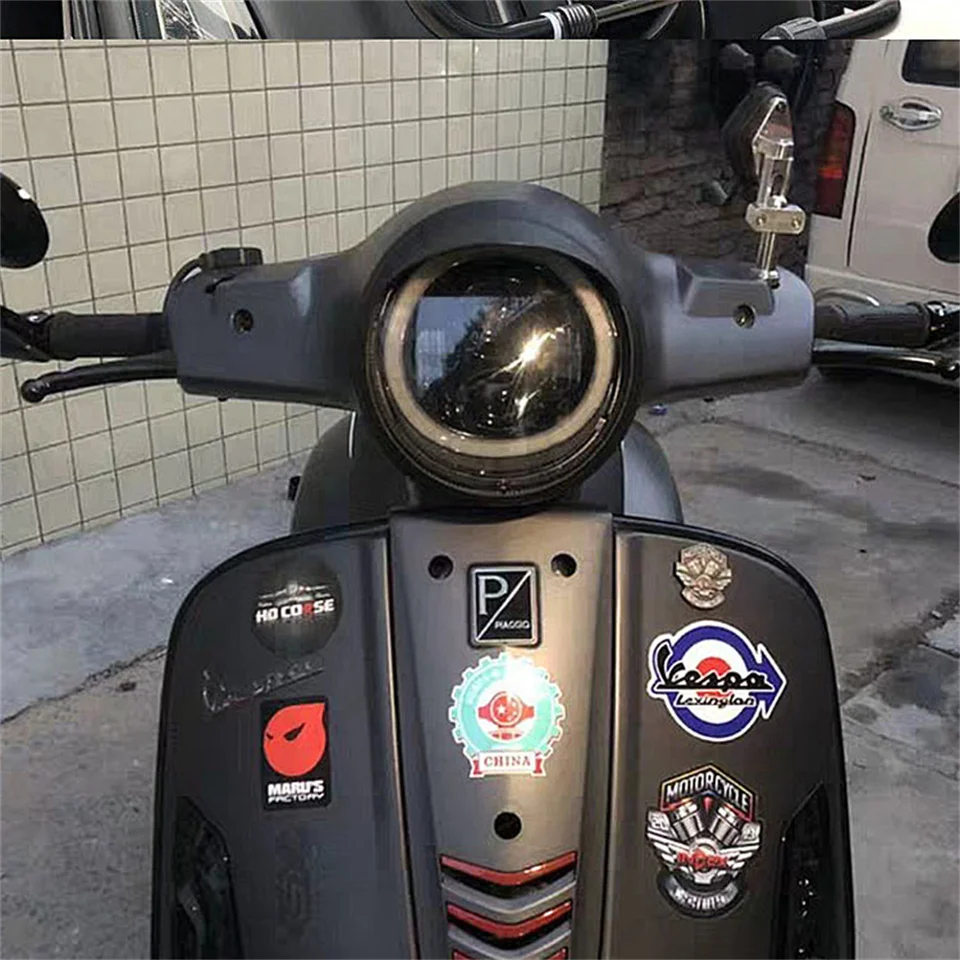 Pre Vespa GTS250 GTS300 2013 2014 2015 2016 2017 2018 2018 Svetlometový kryt Motocyklu Svetlík Sun Shield Light Trim Ring Doplnky