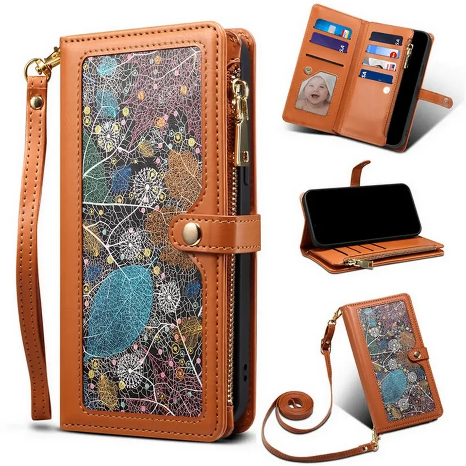Pre Vivo V29 Lite 5G RFID zips kožené puzdro pre puzdro Vivo V29E V27E V25E V 21 21 E V25 V27 X100 PRO X80 Lite Flip Book Cover