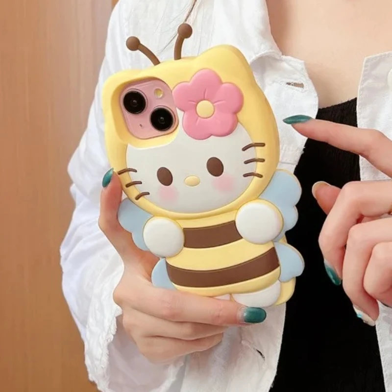 Pre vivo y70s y72 y75 y74s y76 y77 y78m y90 y91c y93s telefónny prípad 3D medové hello mačiatko Kitty Soft Silikone Case Cartoon Cover Fundas