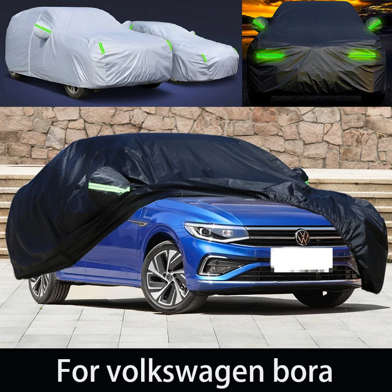 Pre Volkswagen Bora Auto Anti Snow, anti mrazenie, anti prach, anti olupujúca farba a anti dažďová voda.CAR Cover Cover