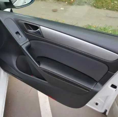 Pre Volkswagen Golf 6 Mikrovláknové predné / zadné dvere Panel + kožený kryt opierky Ochranné obloženie vozidla Interiér