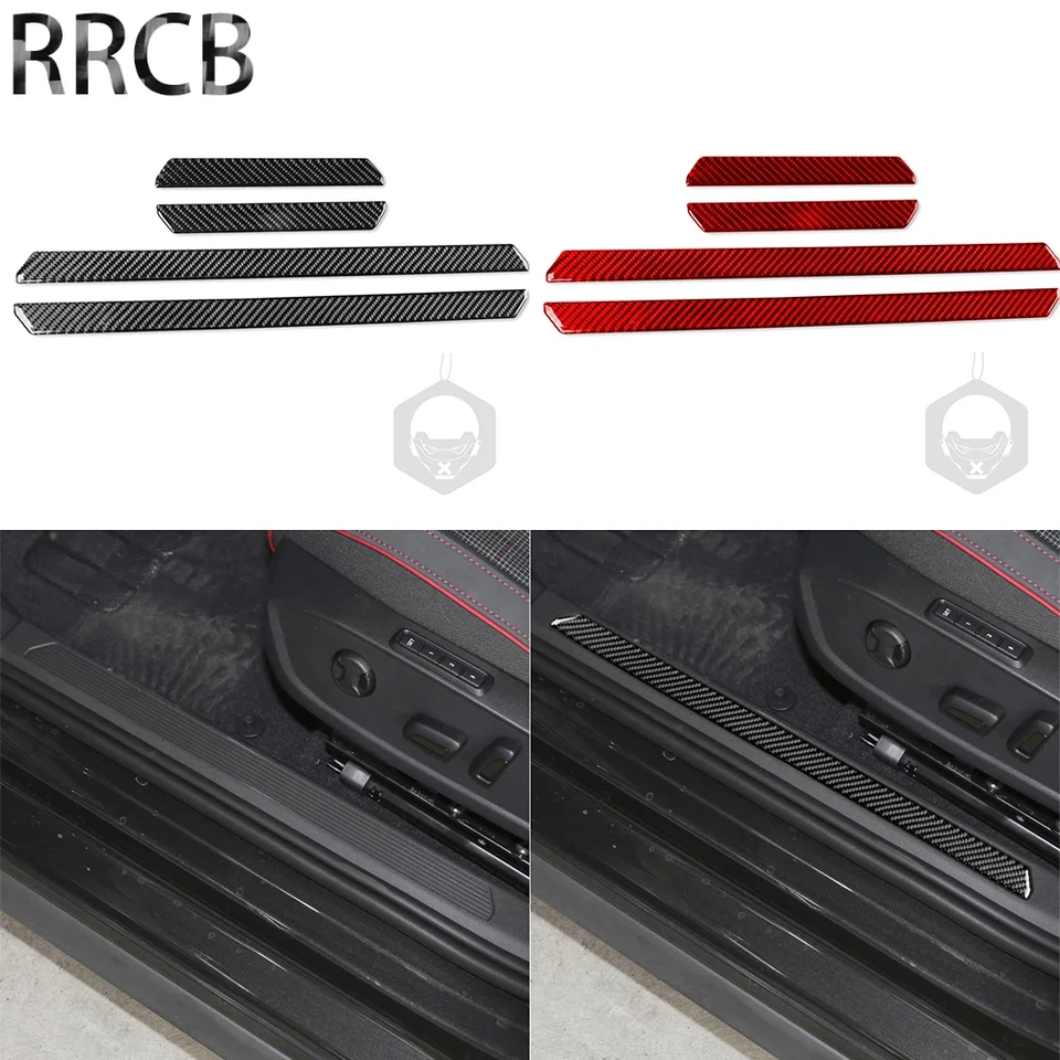 Pre Volkswagen Golf 8 GTI MK8 2021 2022 2023 Prahový orezanie SILL SILL REALKÉHO ZÁKLADNÉHO NÁHODNÉHO NÁHODNÉHO PRÍSLUŠENSTVA