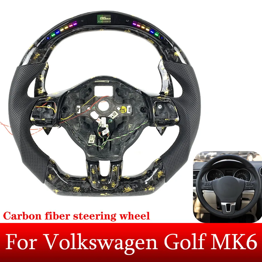 Pre Volkswagen Golf MK6 GTI 2008 2009 2010 2012 LED displej kované kované uhlíkové vlákno volant automobilový interiér