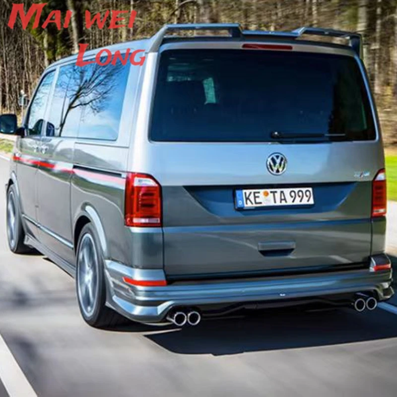 Pre Volkswagen Multivan T6 2015-2019 MPV Vysoko kvalitný ABS plast plastový nenatretý farebný spojler krídla krídla Trunk Cover Cover Styling