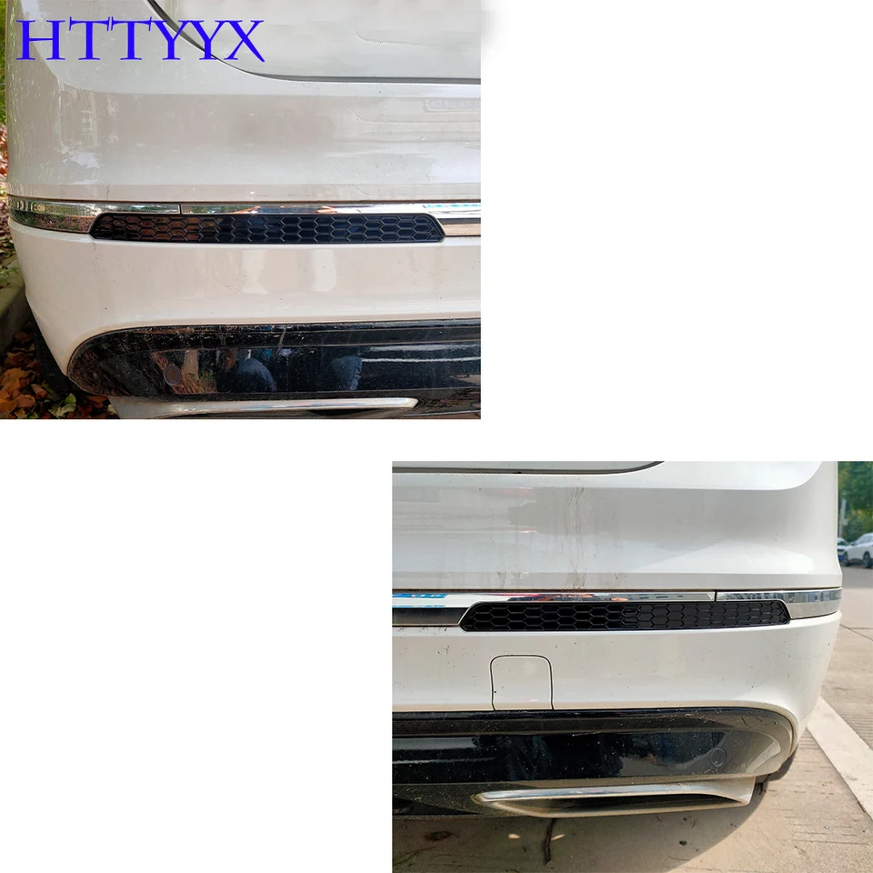 Pre Volkswagen Tiguan MK2 2017-2021 Glossy Black Brake Light Zadný nárazník reflektorový reflektor štvorstranná montáž obojstrannej pásky