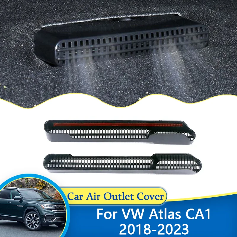Pre Volkswagen VW Atlas CA1 2018 2019 2020 2021 2022 2023 Air Vent Cover Cover Praf Drafof Conditioner Čierny ochranný interiér