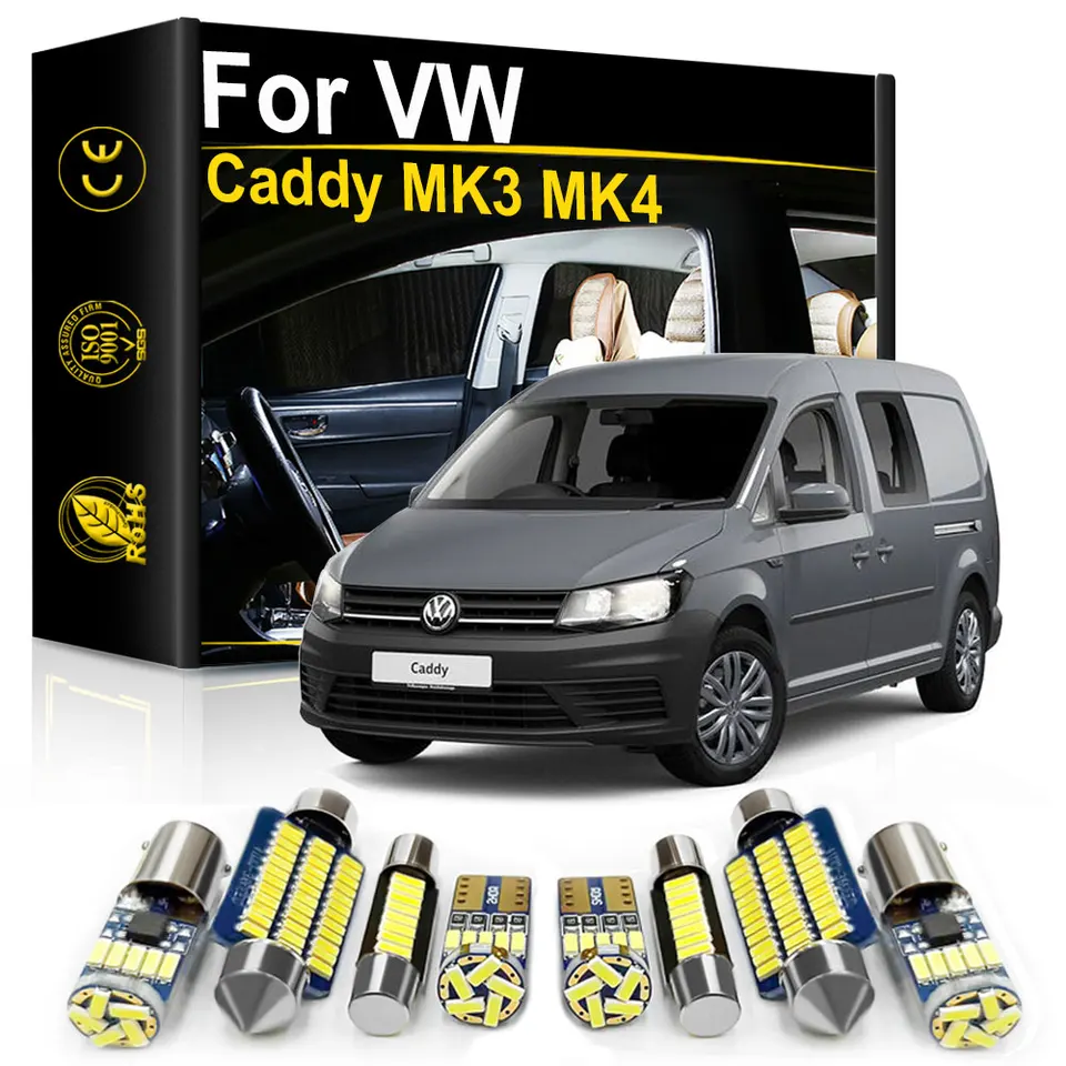 Pre Volkswagen VW Caddy 3 4 MK3 MK4 2004 2005 2007 2008 2010 2012 2013 2014 2015 2016 2017 2018 2018 Interiérové ​​LED svetlá CANBUS CANBUS