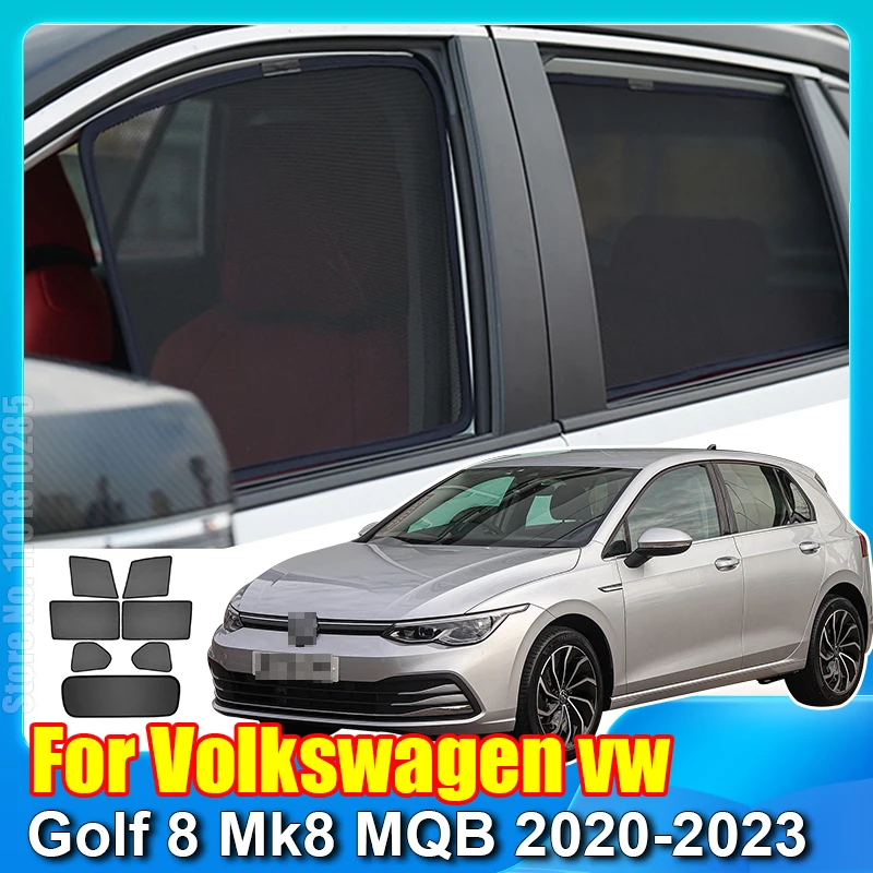 Pre Volkswagen VW Golf 8 MK8 MQB 2020-2023 Magnetický svetlo-odolný slnečný slnečník predné zadné bočné okno Čelné sklo Zamestnanie čelného skla