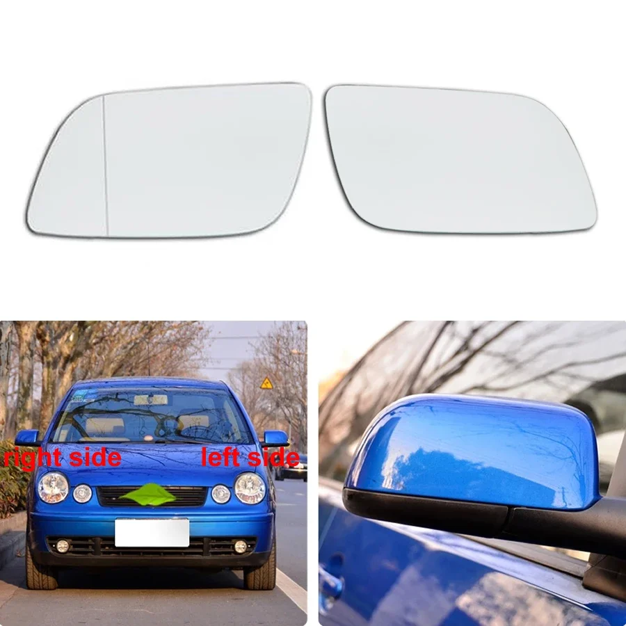 Pre Volkswagen VW Polo 2002 2003 2004 2005 2005 Výmena vykurovania bočné zrkadlá Objektív Dverné krídlo Zadné zrkadlo Zrkadlo biele sklo 1ks