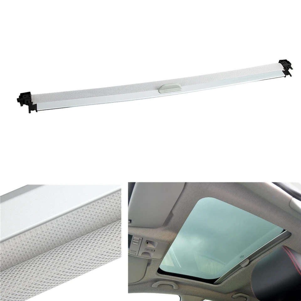Pre Volkswagen VW Scirocco 2009-2019 Gray/Béžové strešné okno Sunshade Sunshade Cover Sun Roof Window Valler Slepá záclona 1K8877307