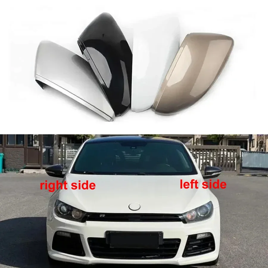 Pre Volkswagen VW Scirocco 2010-2018 Zrkadlá spätného krytu Zadné zrkadlo plášť plášťa CASSING Color Laľované 3C8857537 3C8857538