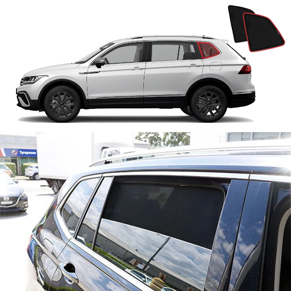 Pre Volkswagen VW Tiguan Allspace 2016-2023 Magnetické auto Sunshade predné čelné sklo Zadná strana detského okna Sun Shady