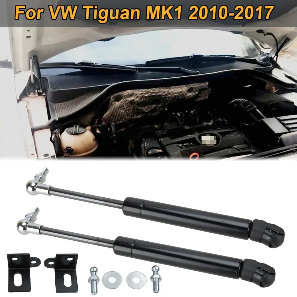 Pre Volkswagen VW Tiguan MK1 2010-2017 Predná kapucňa plynové pružiny pružinové pružinové tyčinky Bonnet Shock Rod Support Support Car Auto