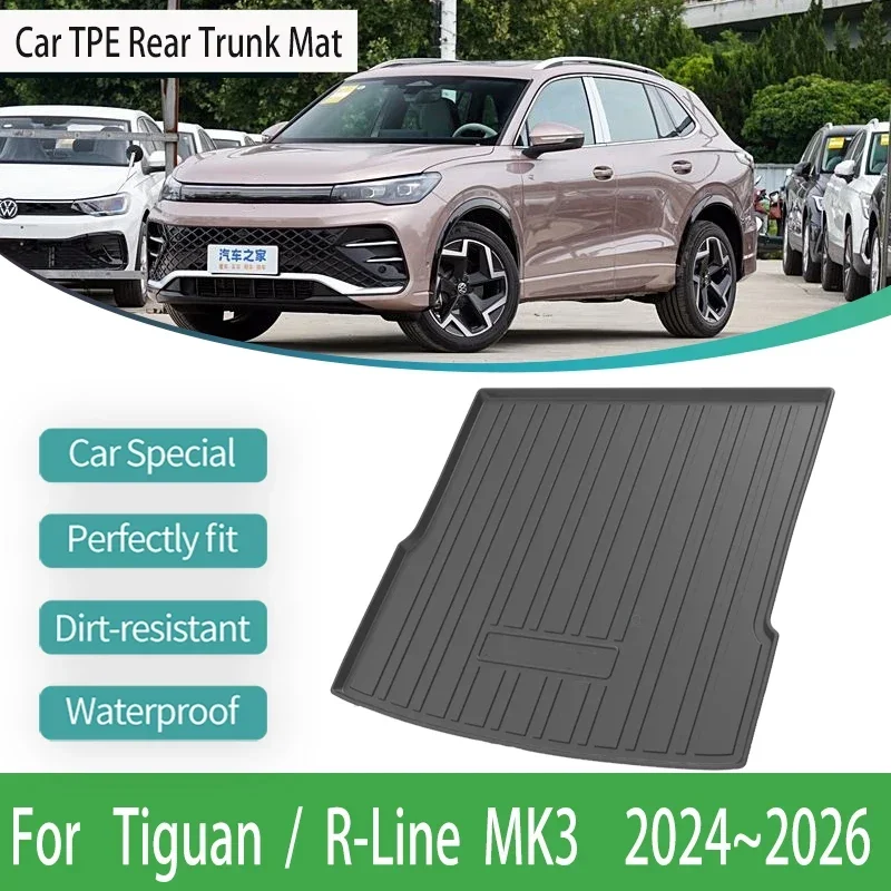 Pre Volkswagen VW Tiguan R Line LWB 2024 2025 2026 5 sedadiel Zadné kmeňa Rats Anti-Scratch Protection Automobil Automobil Automobil Automobil