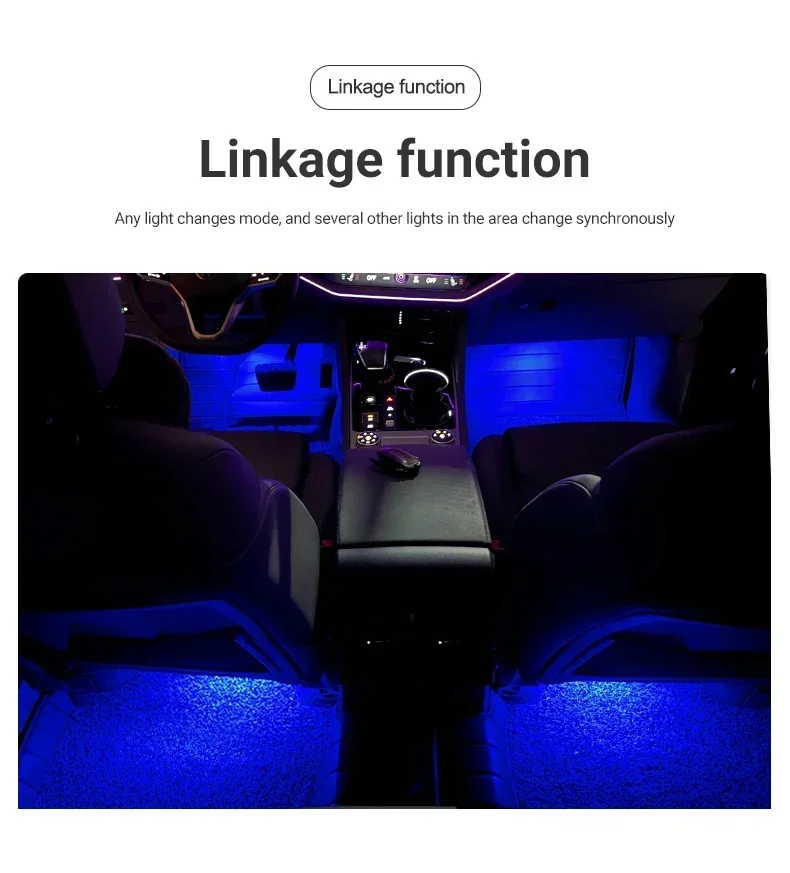Pre Volkswagen VW Transporter Phaeton EOS Scirocco III LED automobil Interiér fot Footwell Light Light Atmosféra lampa Automatické príslušenstvo