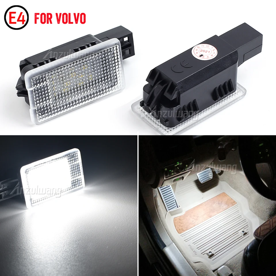 Pre Volvo V40 V40CC V60 S60 S80 XC40 XC60 XC90 Biela LED pod dverami Lampka Lightwell Light Lug Baoughet Light Light Lighbly