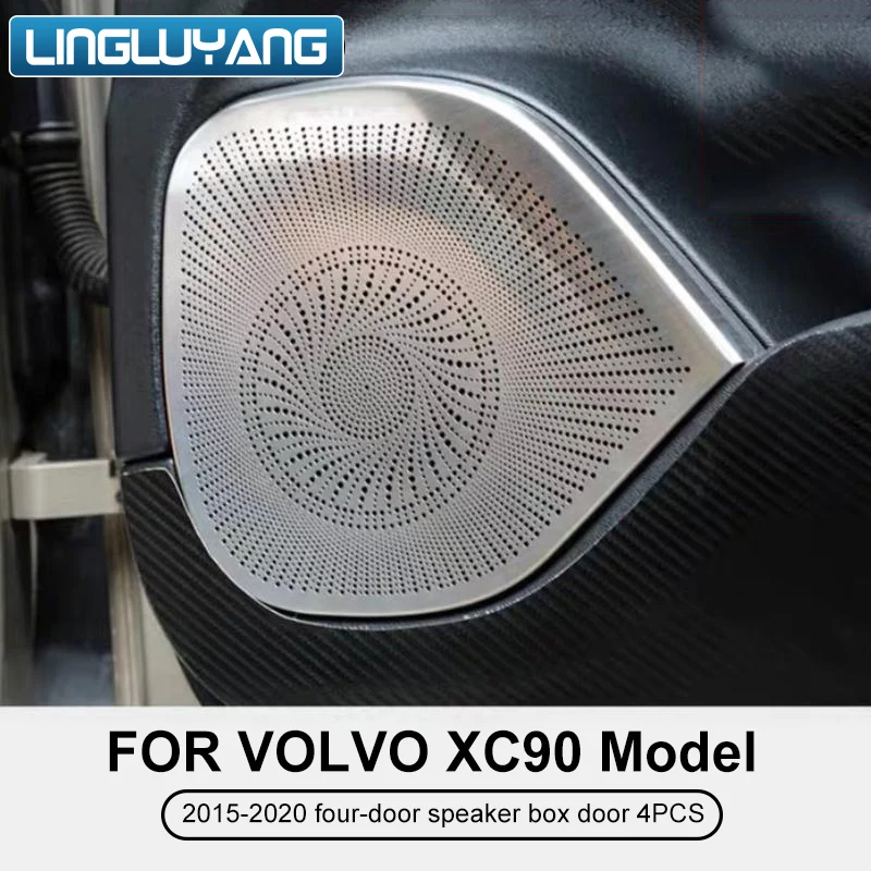 Pre Volvo XC90 Štvordverové reproduktorové krabičky High and Low Sound Cover Interiérové ​​nálepky 2015 -2025 2024 2023 21 21 2019 2018 17 16