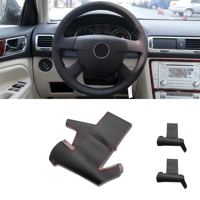 Pre VW Caddy 2003 2004 2005 2006 Caravelle 2003-2009 Transporter T5 2006 Perforovaný pokrývka kože volantu z mikrovlákna