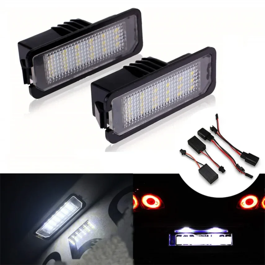 Pre VW Golf 4 5 6 7 Mk7 Passat B6 CC EOS Polo Superb Sedadlo Leon Altea 12V 3W LED čísla LIGIS LIST LAMP LAMP Canbus bez chyby