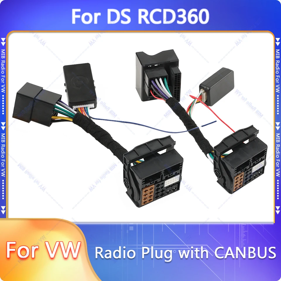 Pre VW Golf 6 Jetta Mk5 Passat Polo iba pre DS RCD360 MIB Radio Plug s CANBUS Decoder SUX Plug and Play Radio Adapter