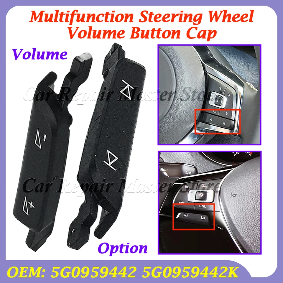 Pre VW Golf 7 7,5 Mk7 Jetta A7 Passat B8 Tiguan Touran Nový multifunkčný volant Holuge Button Cap 5G0959442K 5G0959442