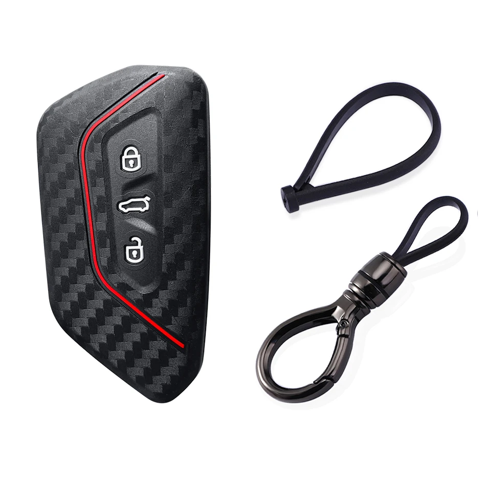 Pre VW Golf 8 GTI ID 4 pre sedadlo Leon MK4 Cupra Formentor pre SkoDa Octavia A8 MK4 MK8 Silikone Key Case Case Cover Drimote Car Key Cover