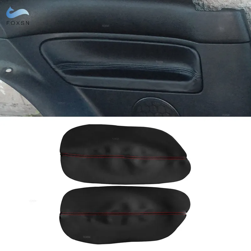 Pre VW Golf IV MK4 1999 2000 2001 2002 2003 2004 2005 Iba 2/3 dvere k rukoväte auta rukoväť panelový panel čierny kožený kryt s čiarou