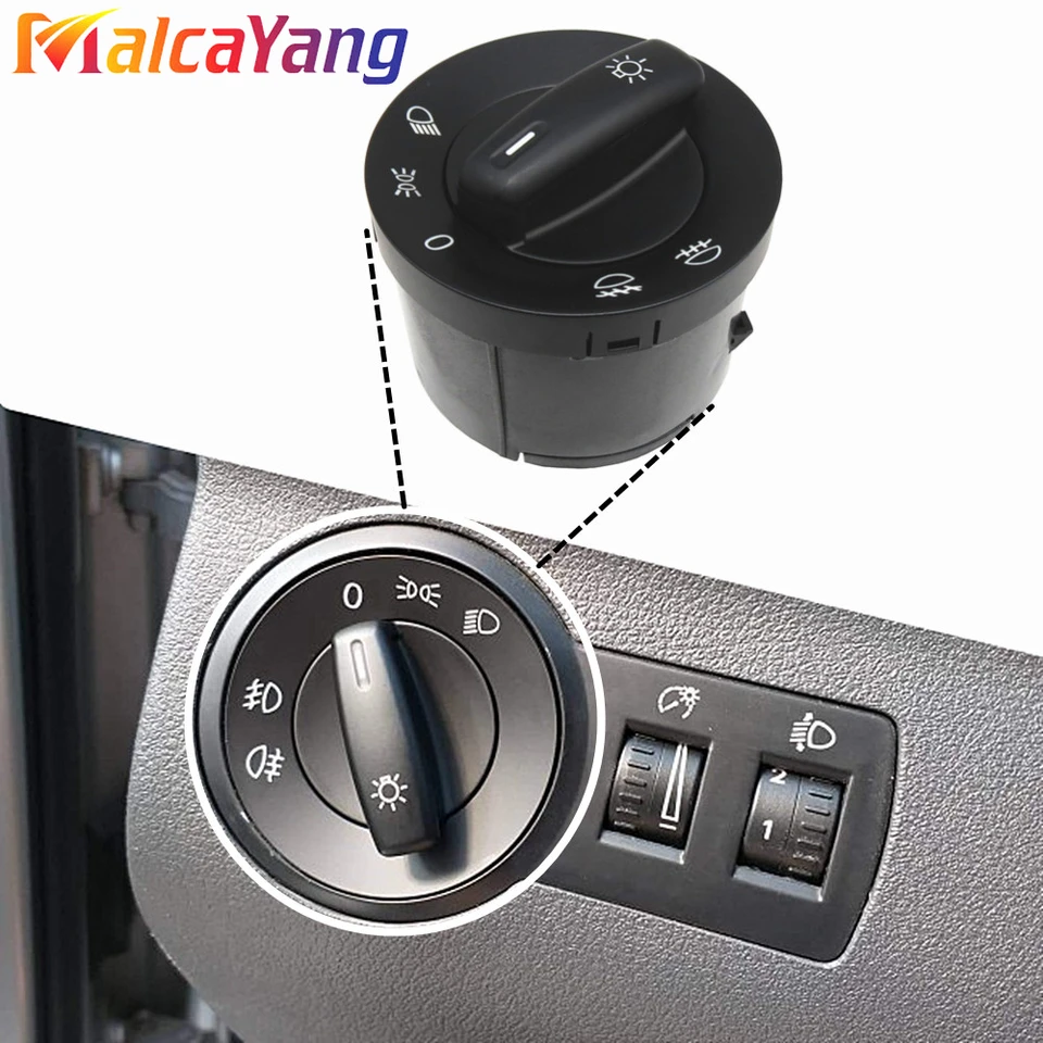 Pre VW Golf Mk5 Caddy Jetta Touran Sagitar Bora Nový svetlometový spínač hlavy prepínač automobilov OEM#1K0 941 431Q 1K0941431Q